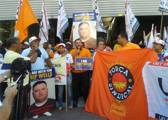 Centrais sindicais protestam no Rio contra ações antisindicais da Nissan nos EUA