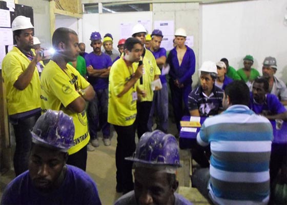 Sindicato da Const. Civil/RJ exige que terceirizadas paguem produtividade no contracheque