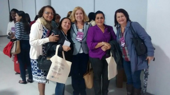 Maria Aparecida Evaristo (segunda à esquerda), da Secretaria da Mulher da Força RJ